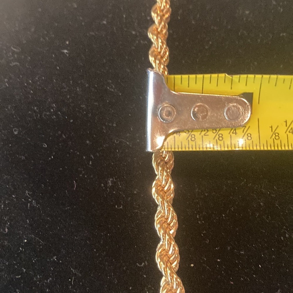 MONET Vintage 28” Heavy Gold Tone Rope Chain - Picture 10 of 12